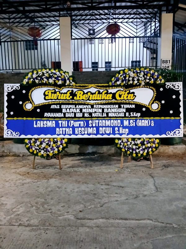 Bunga Duka Cita UK 4 Meter x 125CM Bunga Atas 3 Titik