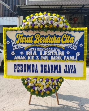 Karangan Bunga Duka Cita Ukuran 2M x 125CM