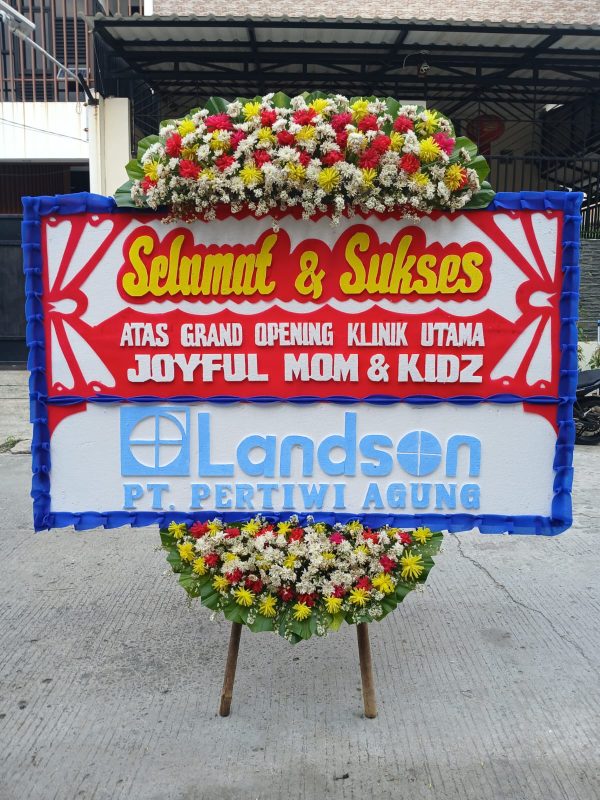 Karangan Bunga Selamat & Sukses Ukuran 2M x 125CM - Gambar 3
