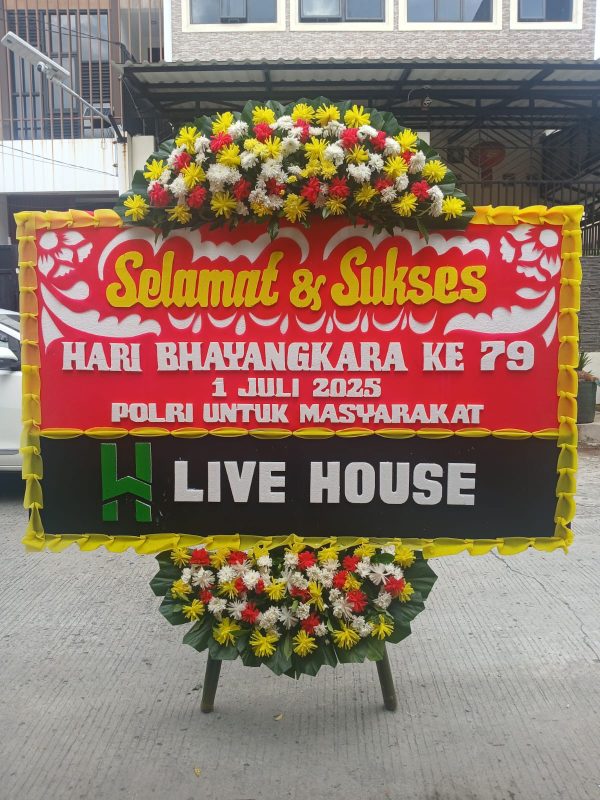 Karangan Bunga Selamat & Sukses Ukuran 2M x 125CM - Gambar 4