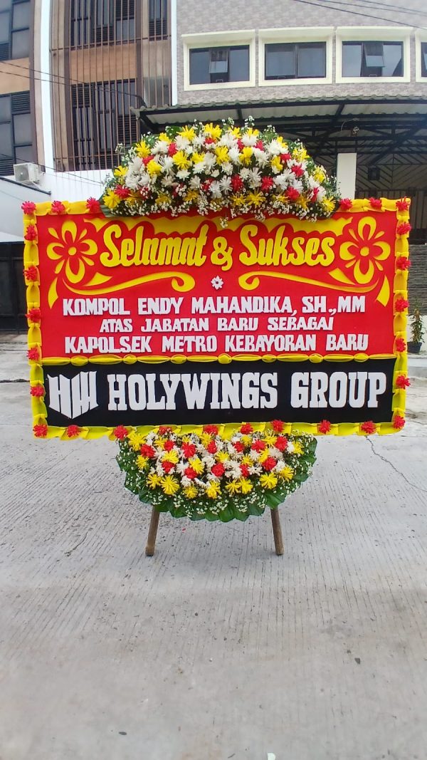 Karangan Bunga Selamat & Sukses Ukuran 2M x 125CM - Gambar 5