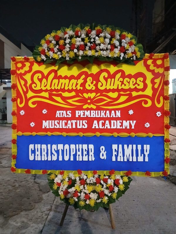 Karangan Bunga Selama & Sukses UK 2M x 150CM - Gambar 2