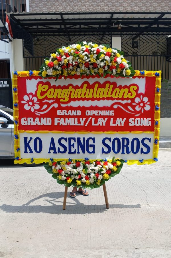 Karangan Bunga Congratulations UK 2M x 125CM - Gambar 2