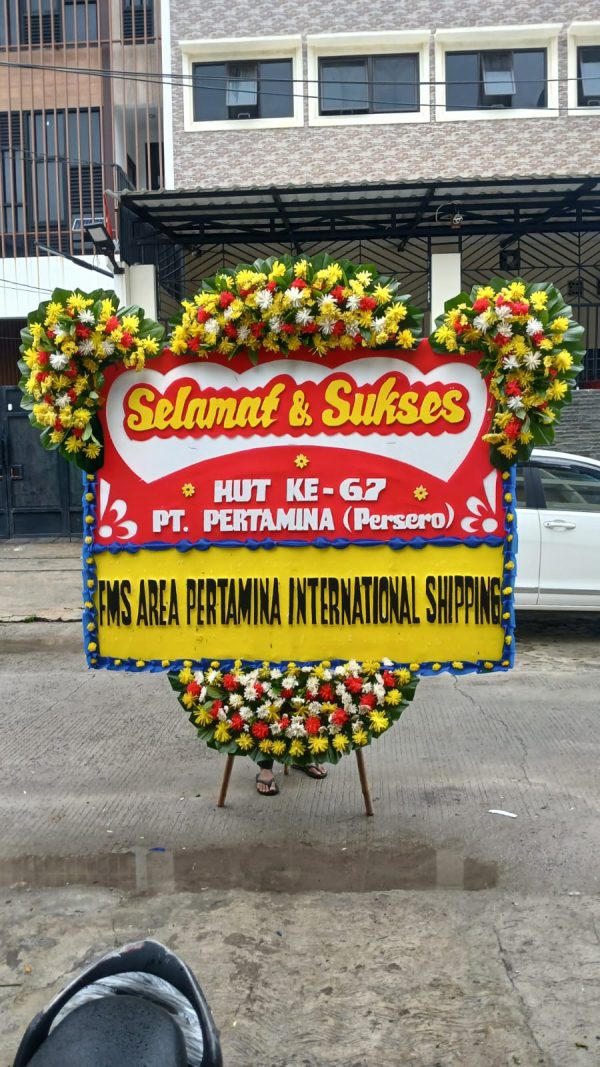 Karangan Bunga Selamat & Sukses UK 2M x 150CM Bunga Atas 3 Titik - Gambar 5
